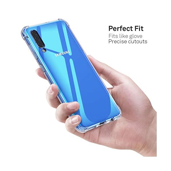 ORNARTO Funda Samsung A50,A50 Carcasa Silicona Transparente Protector TPU Airbag Anti-Choque Ultra-Delgado Anti-arañazos Case Caso para Teléfono Samsung Galaxy A50(2019) 6,4" Claro - Imagen 5