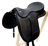 Baumloser Dressur Sattel Chelsea aus Rindsleder Schwarz Neu - 2