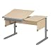 Produktbild Kettler Kids Comfort ll Schülerschreibtisch - 6-fach höhenverstellbarer Kinderschreibtisch MADE IN GERMANY - flexible Tischplatte - höhen- und neigungsverstellbarer Schreibtisch - Ahorn & silber