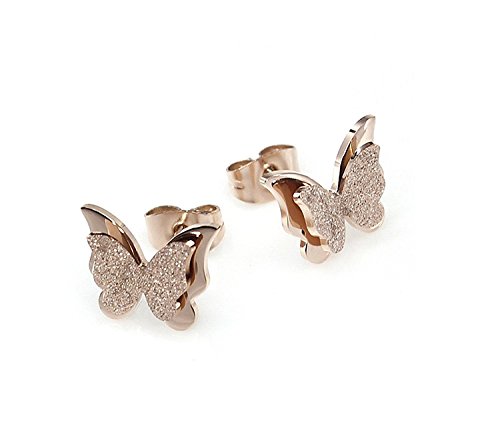 Yutii Charming Dual Butterfly Surgical Steel Rose Gold Stud Earrings for Women RS.275 (91.00% Off) - Amazon Yutii Charming Dual Butterfly Surgical Steel Rose Gold Stud Earrings for Women RS.275 (91.00% Off) - Amazon