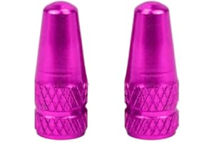 Marcraft Purple Metal Presta Tyre Valve Dust Caps (2 Pack) for Bicycles And Motorcycles | Not For Cars | Anodised Alloy | Screw-On