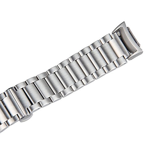 V-MORO Ersatz Riemen für Gear S2 Bänder, (Metall Silber) solider Edelstahl Metall Ersatz Band mit Adapter für Samsung Gear S2 Smart Watch - 7