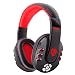 Produktbild Newest!!! OVLENG V8 Bluetooth Gaming Headset, Bloodfin Stereo Ohrhörer Over-Ear-Kopfhörer mit Mikrofon für PC/Telefon/PUBG Für Gaming, Musik, Chat, Internet Wassersprudler Geisterbahn (Rot)