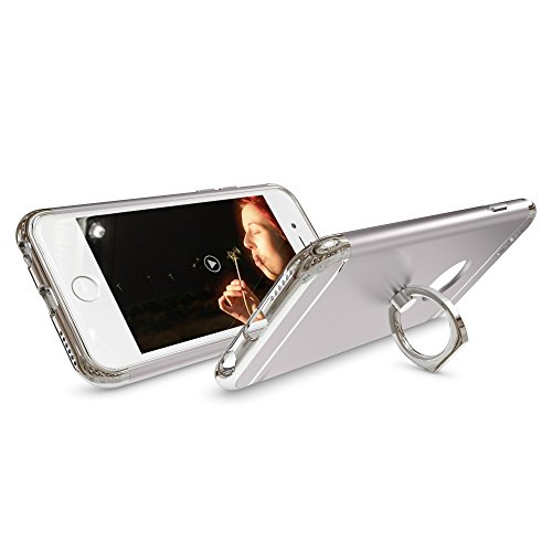 iPhone 6 6S Ring HÃ¼lle HandyhÃ¼lle von NALIA, Schutz-Cover mit 360-Grad Fingerhalterung, DÃ¼nnes Hard-Case mit StÃ¤nder, Slim Backcover Etui matt metallisch fÃ¼r Apple iPhone 6S 6 Smartphone - Silber