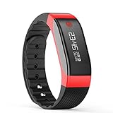 Bluetooth Smartwatch Uhr Intelligente Armbanduhr Fitness Tracker Armband Sport Uhr,Mit Kamera,Schrittz?Hler, Herzfrequenz,Schlaftracker,Geeignet Fürmann, Frau, Kind Uhr,Red