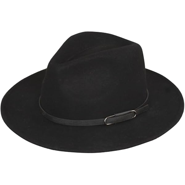 Cappello Fedora In Feltro Di Lana Nero - Impermeabile, Made In Italy, Regolabile - Foto 8