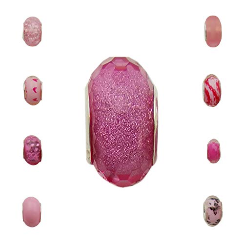 30 cuentas de cristal surtidas de estilo europeo con agujeros grandes para hacer collares y pulseras M310