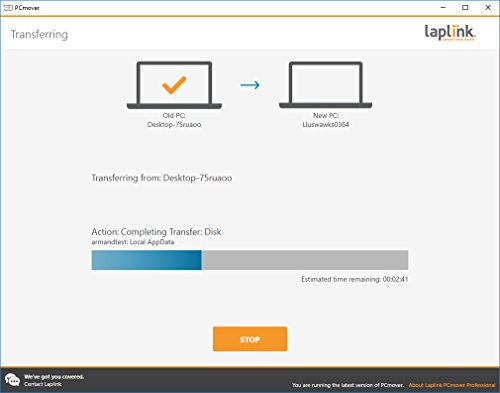 Laplink PCmover Professional 11 con High Speed Cable  1 Uso  -   La forma m  s f  cil de transferir su informaci  n a una nueva PC 