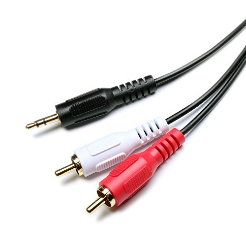 Top-Longer Câble Adaptateur Jack Mâle 3.5mm Vers RCA INCH Mâle Stéréo - 150 cm