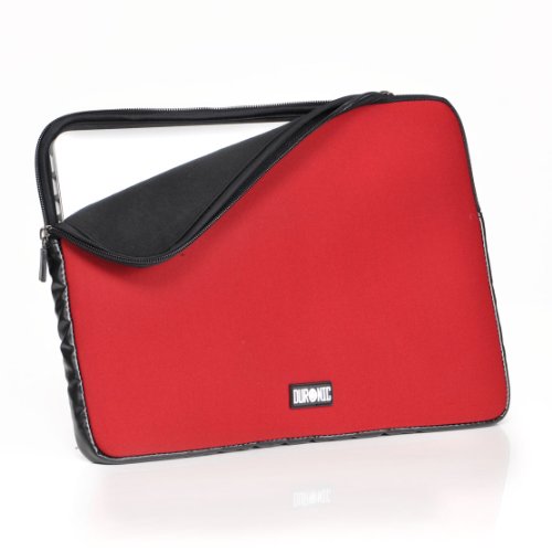 Duronic LS02 17’’ (43cm) [Maroon] Weinrote hochwertige wasserfestige Neopren Laptop Hülle – für Macbooks, Netbooks und Laptops