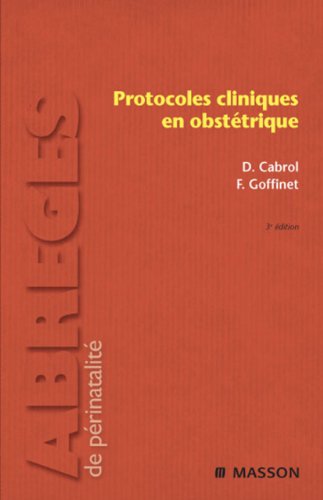 Download Protocoles cliniques en obstétrique