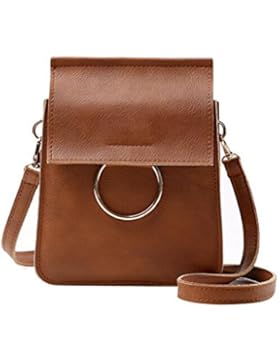 Transer Women Shoulder Bag Popular Girls Hand Bag Ladies PU Leather Handbag, Damen Schultertasche Mehrfarbig...