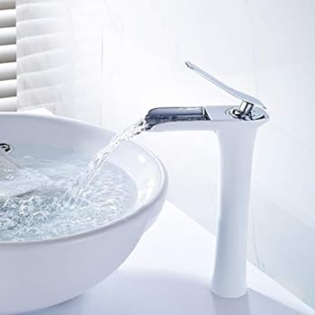 Design Wasserhahn Glas Wasserfall Bad Armatur - inkl. Montagematerial