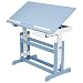 Produktbild TecTake® Kinderschreibtisch 109x55cm höhenverstellbar neigbar blau