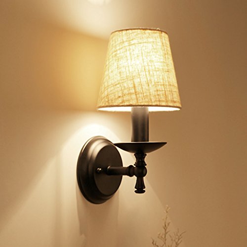 Preisvergleich Produktbild Unbekannt $Wall lamp light Wandleuchte E14 Schlafzimmer Kopfteil Wandleuchte Wohnzimmer Balkon Gang Wandleuchte Europäische Einfache Moderne LED Dorf Schmiedeeisen Lampen (Farbe : C)