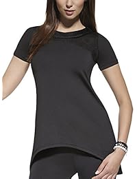 Bas Bleu Tina Camiseta Asimétrica De Manga Corta Y Cuello Redondo - Hecha En La UE