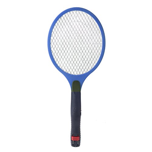 1 Elektrische Fliegenklatsche mit AKKU extra STARK /Aufladbarer elektronischer Insektenvernichter Fliegenfänger erzeugt eine elektrische Spannung im Metallgitter (Blau) STAR-LINE® - 2