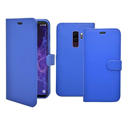 Preisvergleich Produktbild Samsung Galaxy S9 Plus blaue Geldbörse Flip Hülle Etui