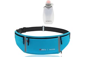 Mobico Laufgürtel Damen und Herren, Hüfttaschen für Running, Running Belt für Schlüssel, Telefon und Geld, Laufgürtel Handy für Fitnesss, Sport, Radfahren, Laufen, Reisen und Outdoor-Aktivitäten