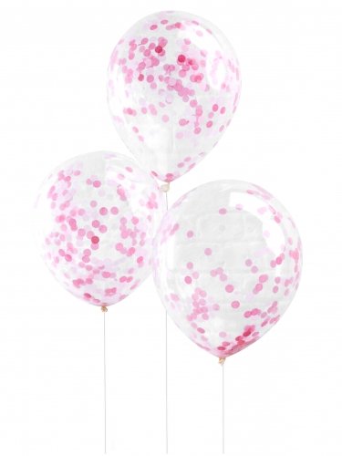 Ginger Ray Hochzeit Geburtstag Luftballon Konfetti 5 Stck. pink