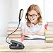 Produktbild Leselampe Buchlampe LED, isimsus Buchlampe Leselicht Led Leselampe Buch Klemme Aufladbar mit 5 LEDs, USB Wiederaufladbar und 360° Flexibel Schwanenhals, Leselampe Buch für Nacht Lesen, Kindle