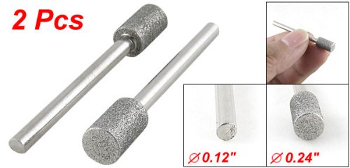 2 Stück 3 X 6 mm Diamant-Bohrer für elektronische Feilen - 2