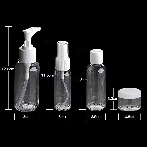 HTINAC-10Pcs-Bouteille-de-VoyageTrousse-de-Toilette-Transparente-Portable-Kit-de-Voyage-pour-Liquides-Conforme--lAroport-Restrictions-Format-Avion