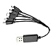 Produktbild Usb Hub Adapter Kabel, CHshe 5-In-1 Ladekabel 5 Häfen Usb Batterie Ladeleitung Für E58, Jy019, 809S, X192, X196 Rc Rdohneli-Ion-Akku
