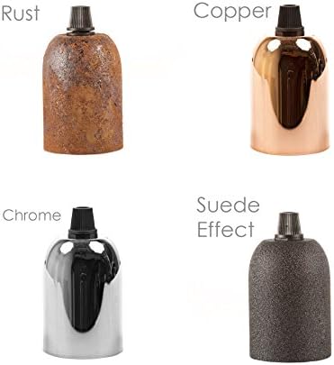 E27 Drop Cap Lampholders various colours and finishes free P&P
