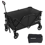 EINE HELFENDE HAND FÜR SIE: Wenn Sie Äste, Gartengeräte oder Lebensmittel beim Camping transportieren möchten, brauchen Sie sicherlich einen Helfer. Dann schlägt die Stunde dieses großen Bollerwagens (97 x 51 x 61 cm)!