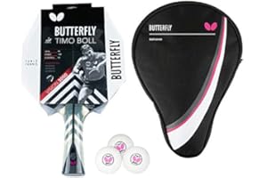 ‎BUTTERFLY Butterfly® Timo Boll Vision 3000 Tischtennisschläger | Tischtennis Racket Bat TT Profi Wettkampfschläger für technisch fortgeschrittene Spieler | ITTF zertifizierter Wakaba Belag | Griffform konkav