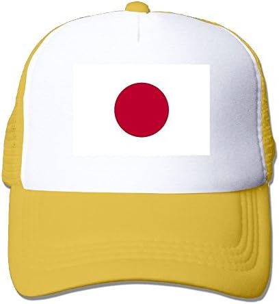 YUYUTZA Mesh Hat Baseball Caps Grid Hat Flag of Japan Adjustable Trucker Cap