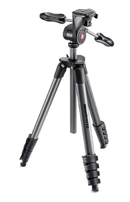 Manfrotto Compact Advanced Kit de Trépied + Rotule 3D 5 Sections Noir