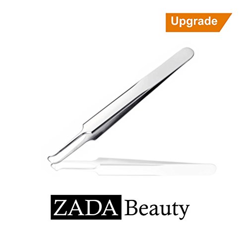 Original ZADA Beauty Mitesserentferner aus chirurgischem Edelstahl - Pickel-Entferner Blackhead Tweezer Gebogene Nadel
