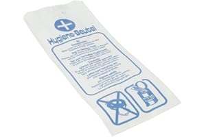 DEISS Sacchetti Igienici in Carta – 1.000 pezzi (10 confezioni da 100) – 120+50×280 mm – 2‑3 strati resistenti, compostabili, senza plastica