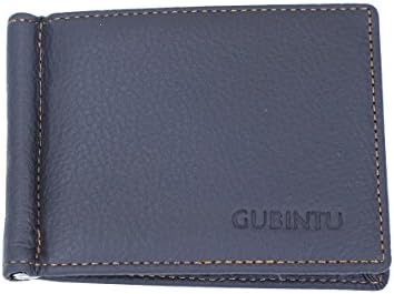 Leather Men's Ultra Thin Minimalist Design Slim Wallet &amp; Multifunction Coin Pocket and Silver Clip &amp; Multi-cell credit card slot-Brown