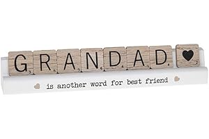 Scrabble Sentiments Grandad My Best Friend Wooden Scrabble Table Plaque Gift 310253