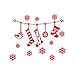 Produktbild Fenster Wandsticker,Moonuy Heißer Verkauf Neue Stil Weihnachten Wand Fenster Aufkleber Weihnachten Socken Schneeflocke Vinyl Kunst Dekoration Aufkleber Elegante Aufkleber (Rot)