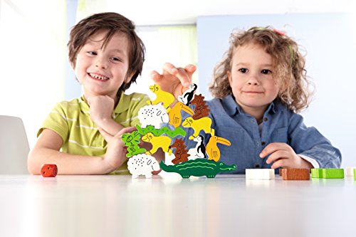 Imagen 3 de Haba 4478 Tier auf Tier - Juego infantil para apilar animales (en alemán)