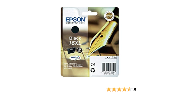 Epson WorkForce WF-2510 WF -Original Epson C13T16314010 / T1631 - Black Ink  Cartridge -12.9 ml : Amazon.co.uk: Computers \u0026 Accessories