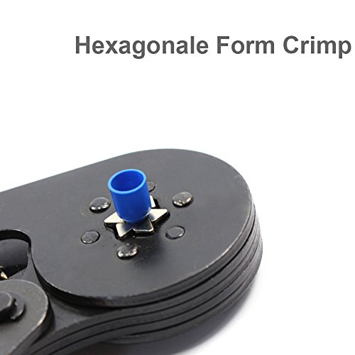 1000Pcs Crimpzange Aderendhülsen Set, Aderendhülsen Crimpen in Hexagonaler Form, Aderendhülsen Sortiment 0,25-6mm², mehr als 1000tlg - 5