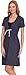 Italian Fashion Maternity Night Dress Joy 0114 (Dark Blue, M)