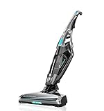 Aspirador vertical 4 en 1 de máxima potencia. Batería extraíble de Ion-Litio. Apto para pelos de mascota. Gran depósito de 0,8 litros de fácil vaciado.