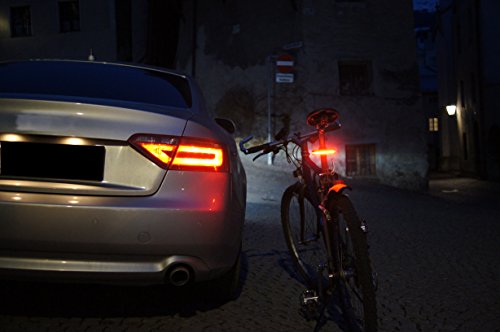 Fahrradbeleuchtung-Led-Usb mit eingebautem Akku, Led-Fahrradlampe von MSGX für gute Sichtbarkeit bei Tag und Nacht, Led-Fahrradrücklicht mit 3 Leuchtstärken (+Blinkmodus), Extrem Helles Usb-Fahrradlicht inkl. Ladekabel für den täglichen Einsatz, Blitzschnelle Installation und Abnahme der Fahrradlampe - 7