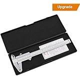 QMQ 150 mm Schieblehre  rostfrei Taschen Messschieber, 0,05 mm mit Feststellschraube aus Edelstahl