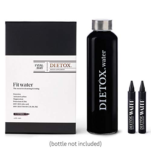 Dietox Fit Water | Tratamiento Detox 20 Días en Ampollas Solubles Monodosis Bebibles | 20 x 10ml