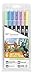 Tombow ABT-6P-2 Dual Brush Pen Lot de 6 Feutres pinceau à deux pointes Couleurs Pastels