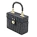 Produktbild Fashionable Design Women Handmade Flap Beach Shoulder Bag Ladies Black Straw Bags Woven Rattan Shoulder Bag