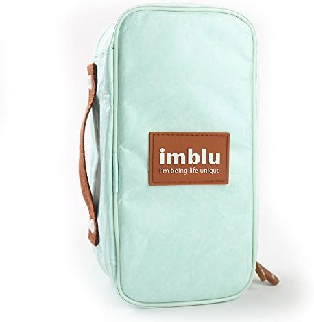 imblu Multi-functional Waterproof (Tyvek) Travel Accessories Toiletry Bag for Men Women, Cosmetic Makeup Organizer Storage Hand Bag Pouch (Small, Mint Cyan)