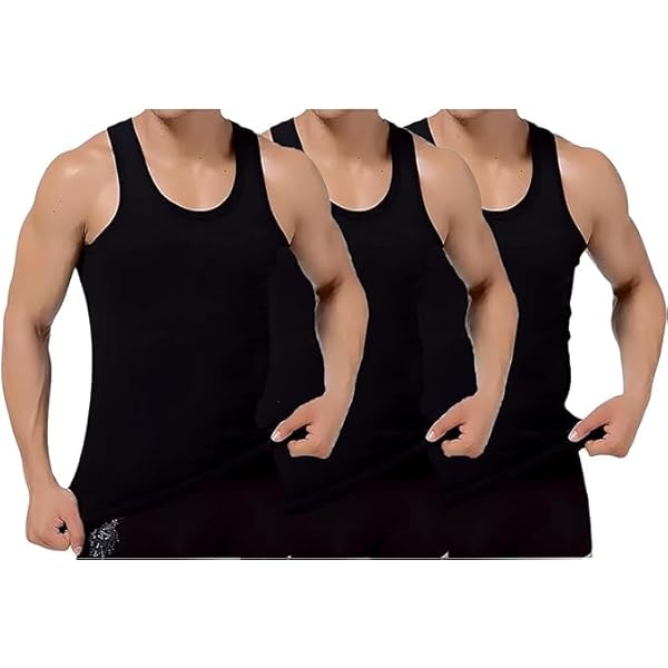 ITRAT® Katoenen vesten voor heren, tanktops, mouwloos, effen, ademend, slim fit, zomer, top, vest, dagelijkse atletische kleding, Easy Fit mannen workout shirts (Pack 1), Zwart, S